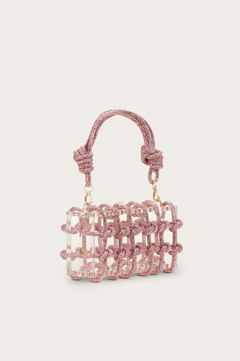 Cult Gaia Bess Rhinestone Olkalaukku Pinkki | JZTW50982