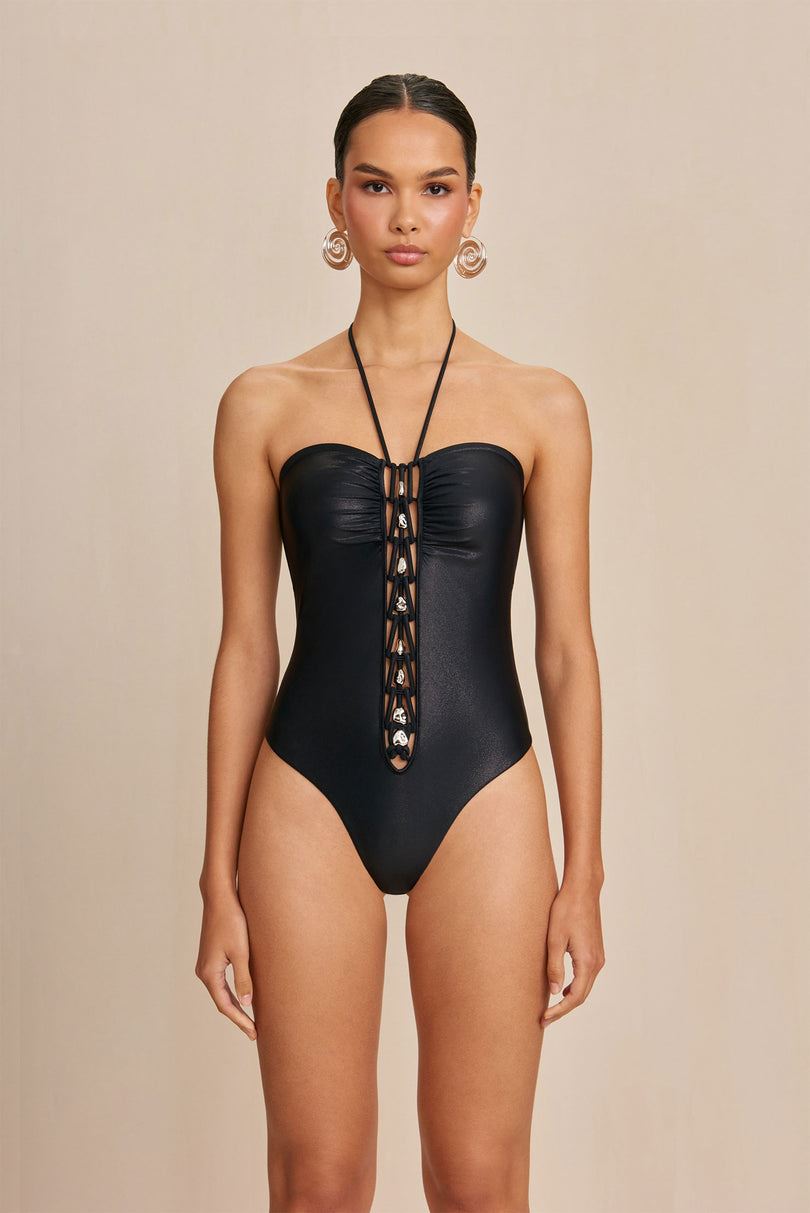 Cult Gaia Elorie One Piece Body Mustat | ZRVN23748